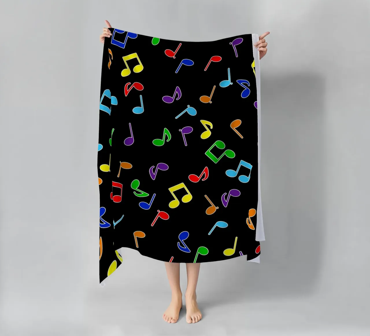 Rainbow Notes Black telo mare da kimbus_mom