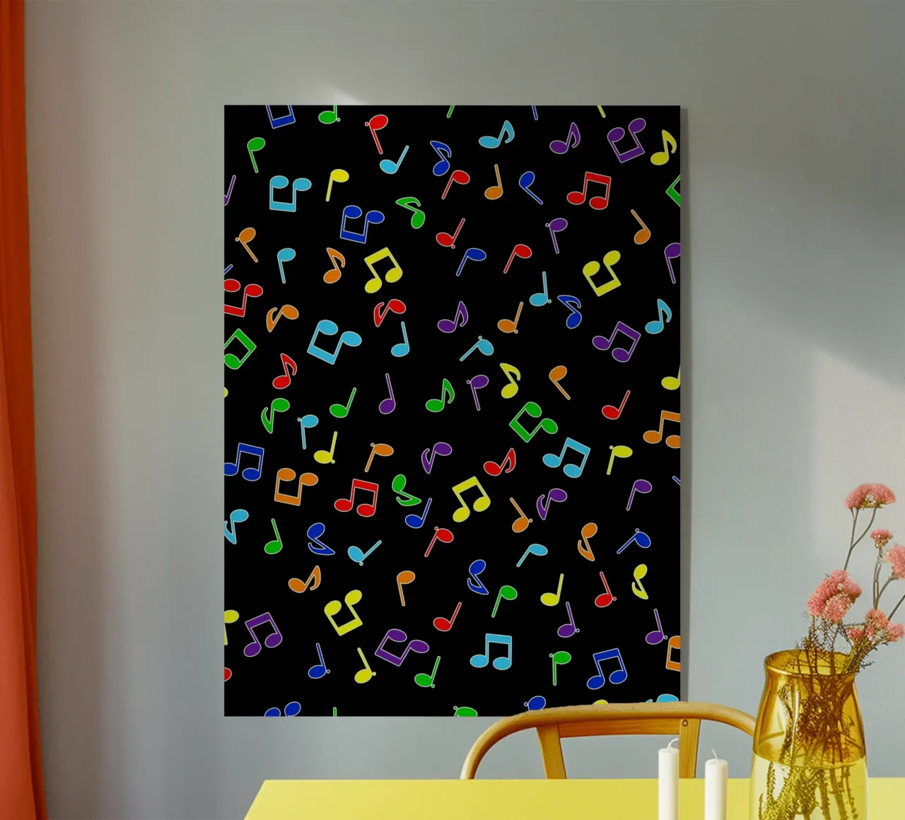 Rainbow Notes Black plexiglass da kimbus_mom