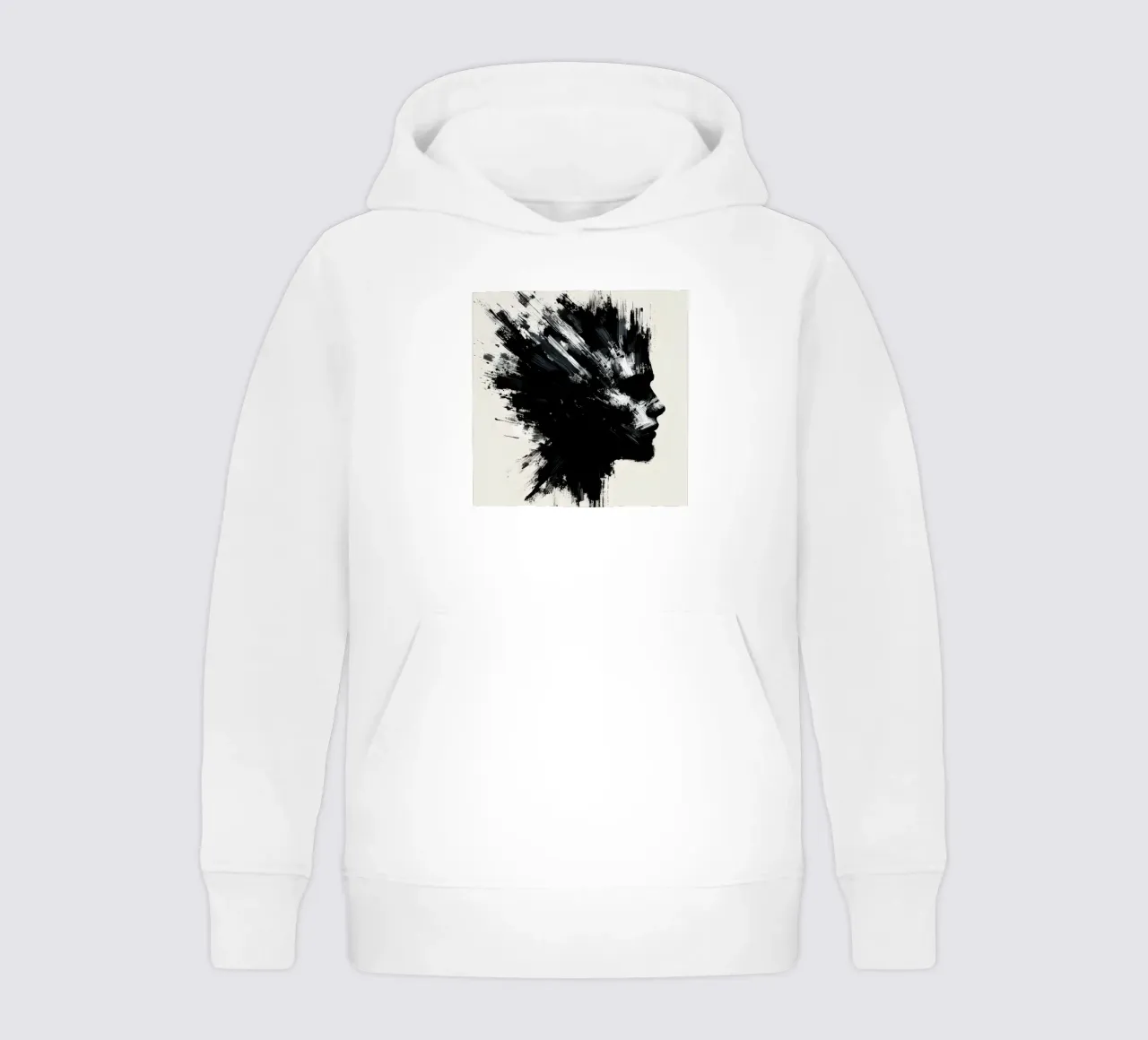 EXPERIMENTELLES PORTRÄT Kinder Hoodie von ARTOMATIC