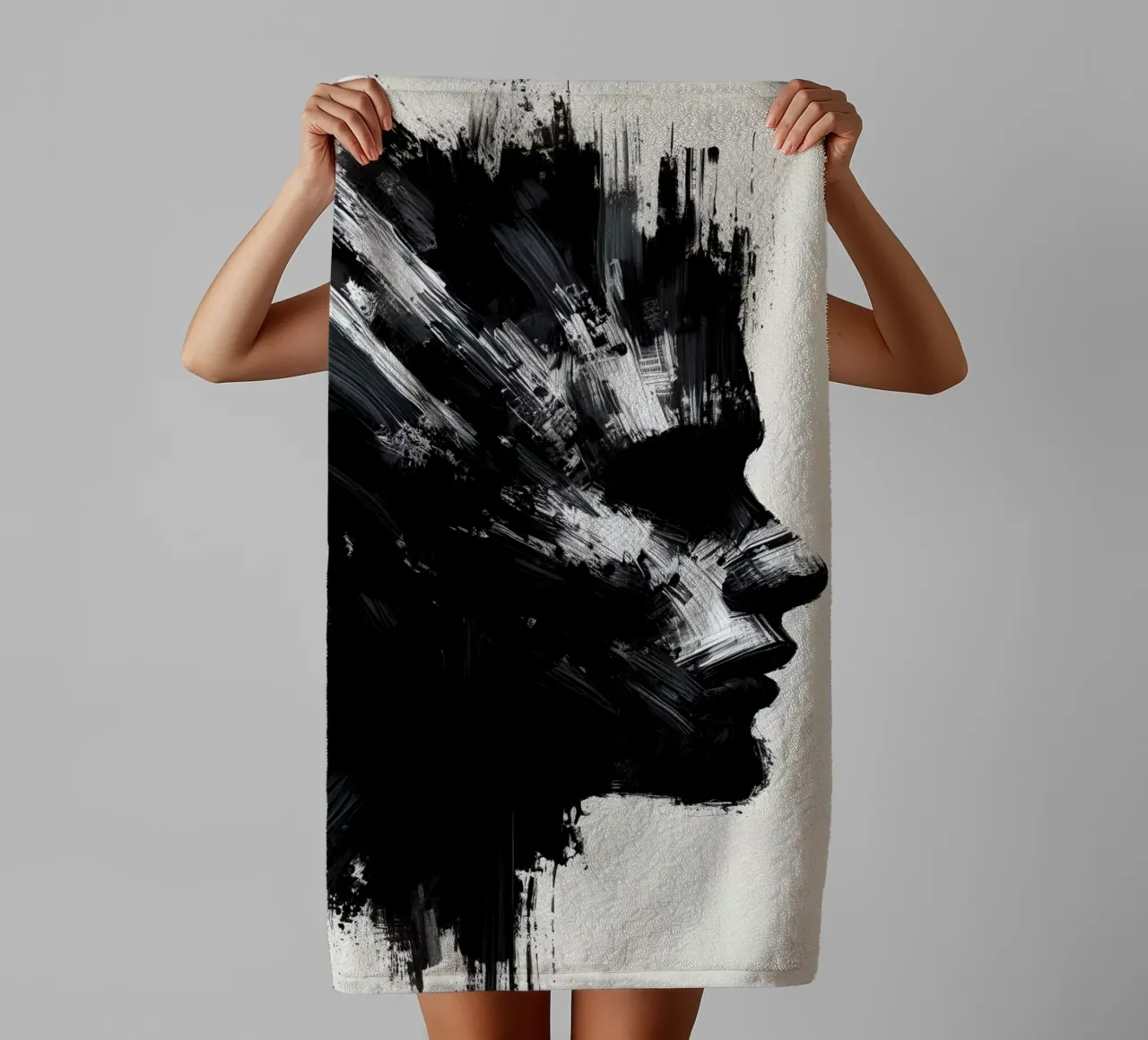 EXPERIMENTAL PORTRAIT towel by ARTOMATIC