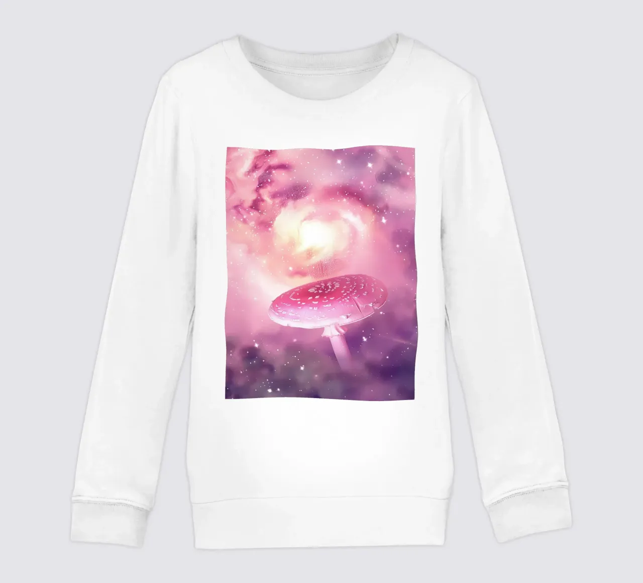 Magico fungo rosa psichedelico Universo celeste felpa bambino da Gentle Echoes Art