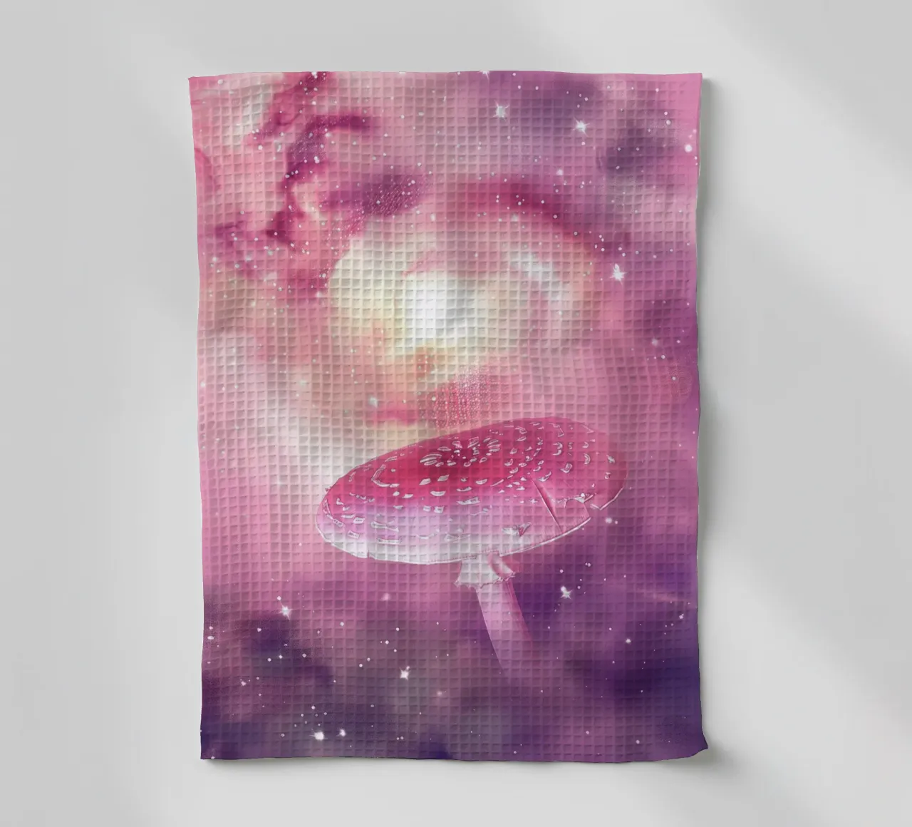 Magico fungo rosa psichedelico Universo celeste canovaccio da cucina da Gentle Echoes Art