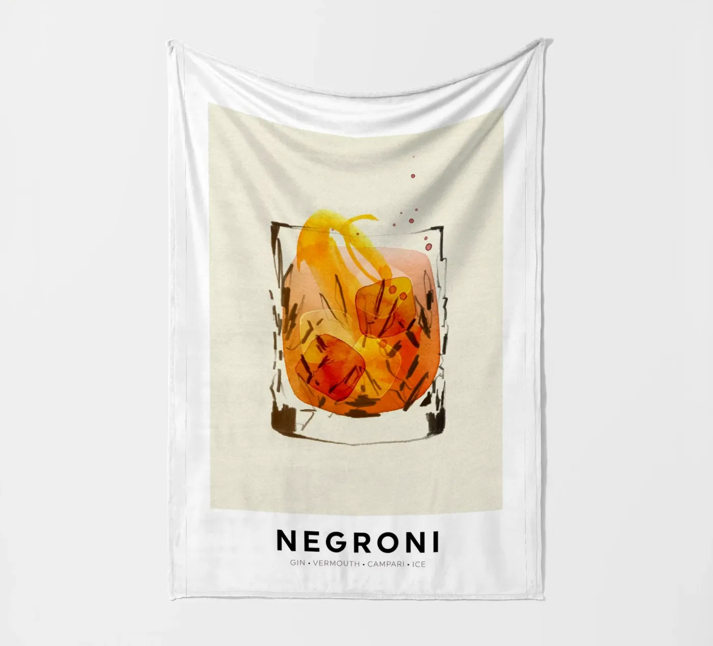 Negroni Fleecedecke von Ekaterina Koroleva