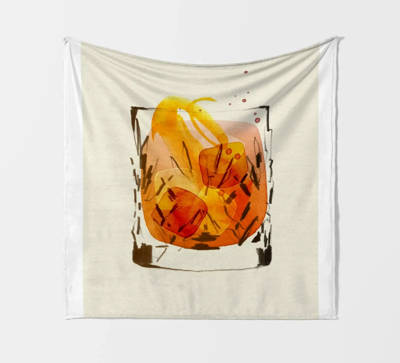 Negroni Fleecedecke von Ekaterina Koroleva
