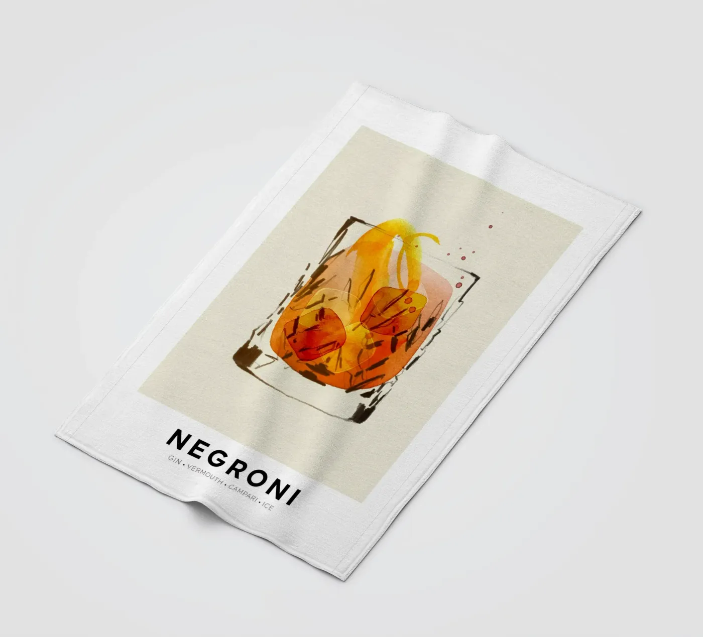 Negroni Fleecedecke von Ekaterina Koroleva