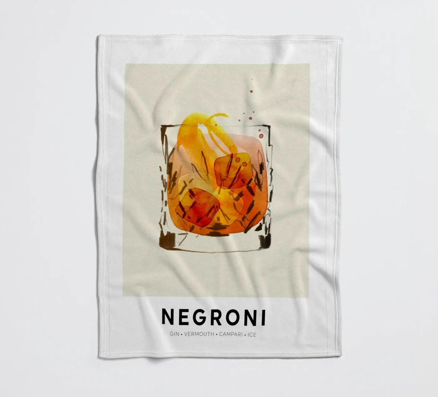 Negroni Fleecedecke von Ekaterina Koroleva