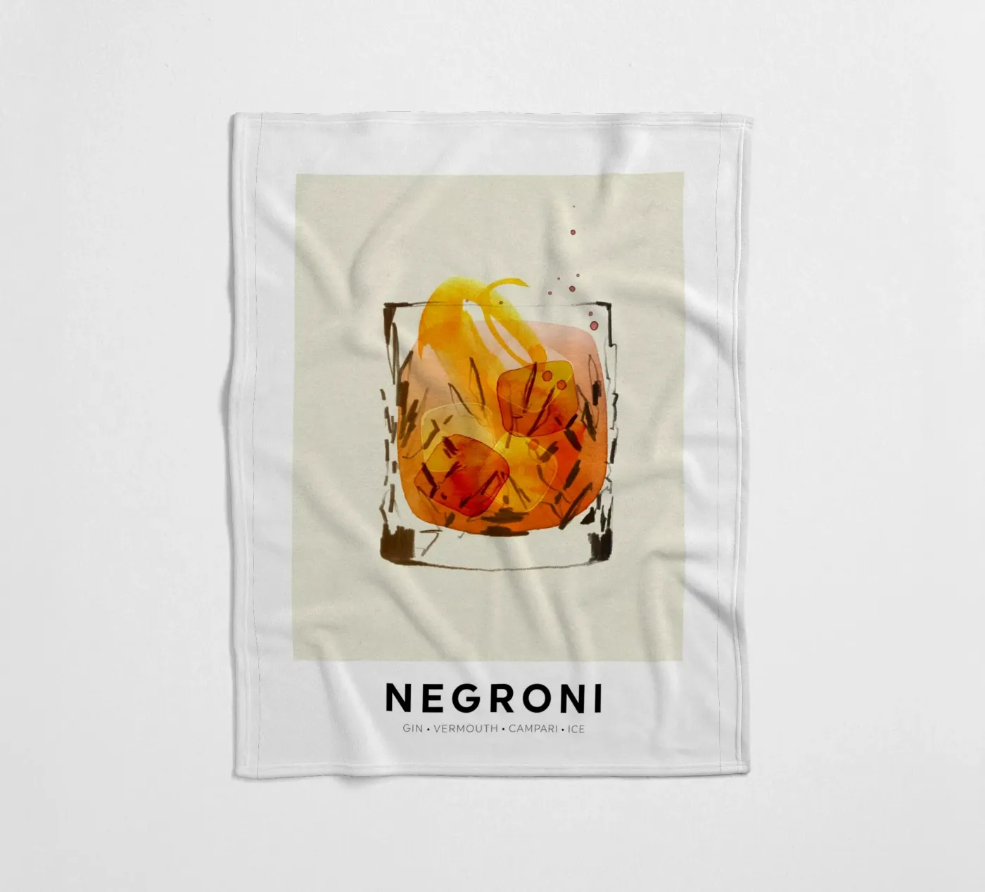 Negroni Fleecedecke von Ekaterina Koroleva