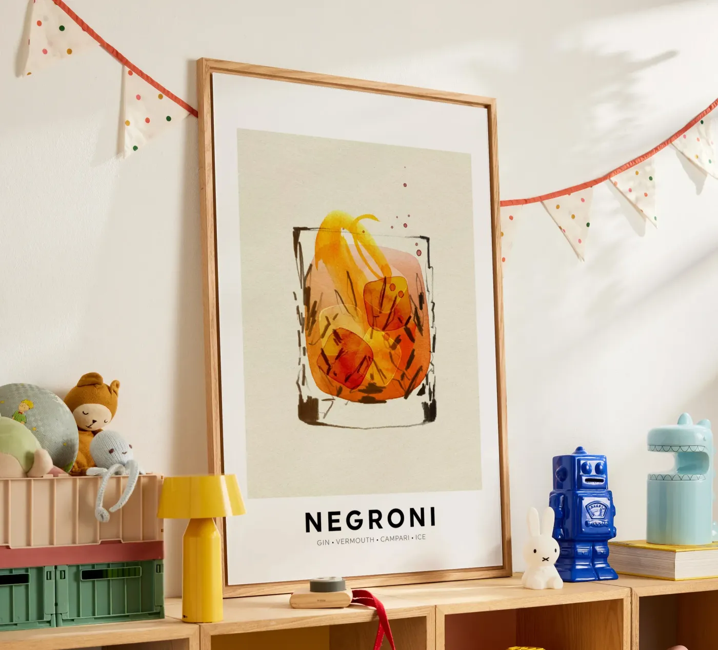 Negroni acrylic glass by Ekaterina Koroleva