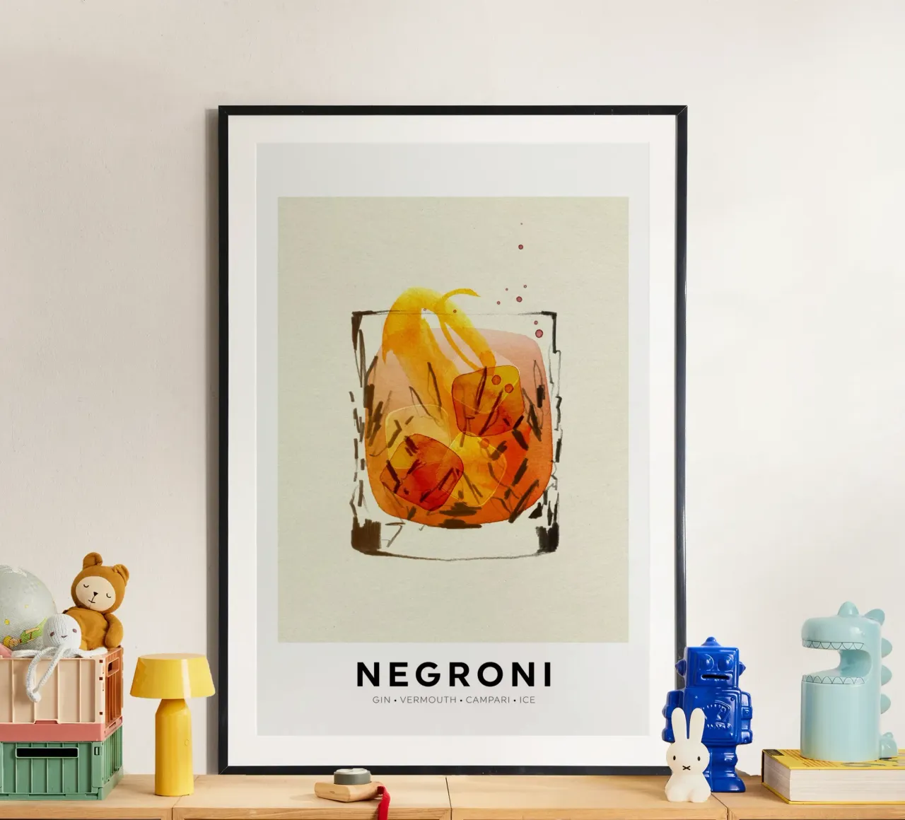 Negroni poster con telaio in alluminio da Ekaterina Koroleva