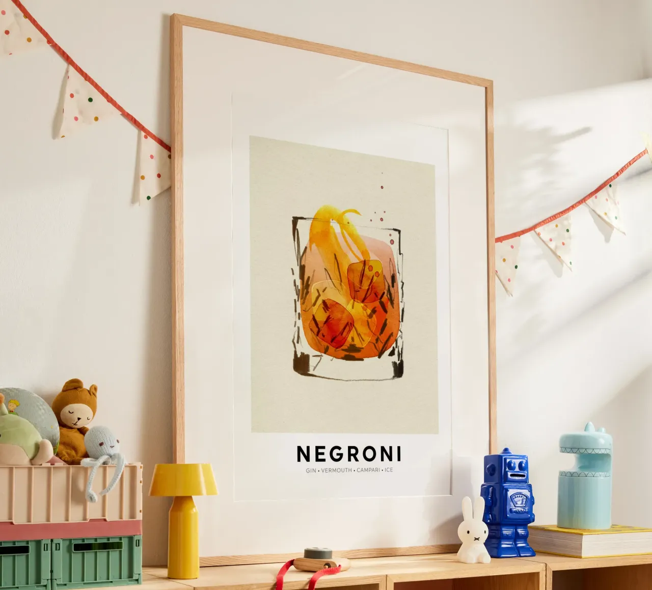Negroni poster con telaio in alluminio da Ekaterina Koroleva