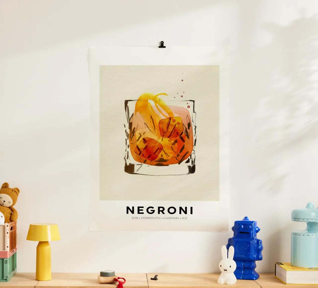 Negroni poster con telaio in alluminio da Ekaterina Koroleva
