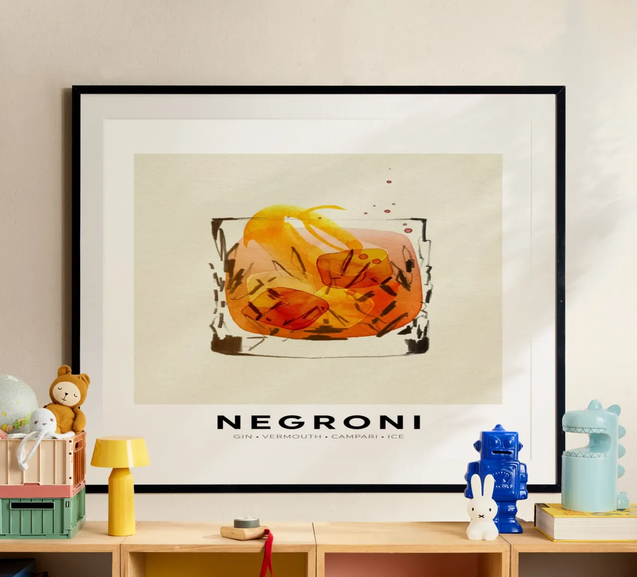 Negroni poster con telaio in alluminio da Ekaterina Koroleva