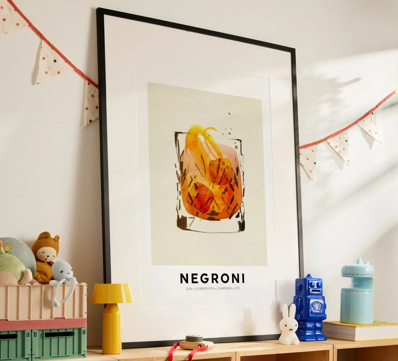 Negroni poster con telaio in alluminio da Ekaterina Koroleva