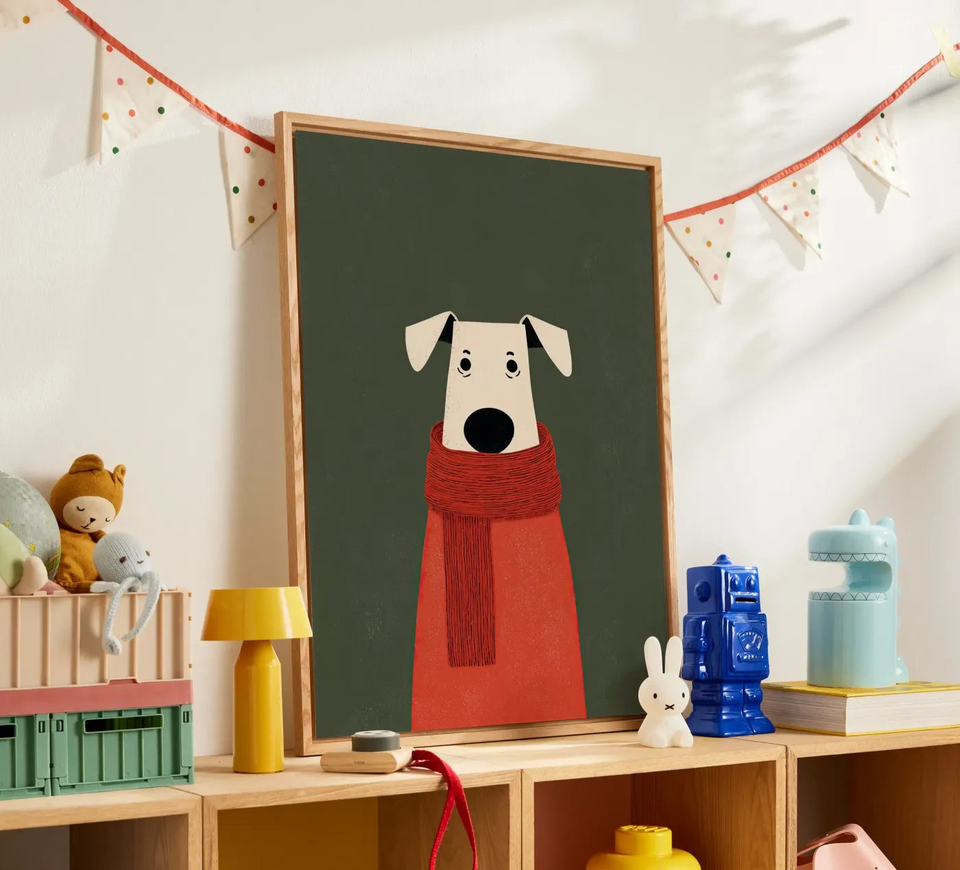 Wrapped Up Pup acryl van wonderfolk