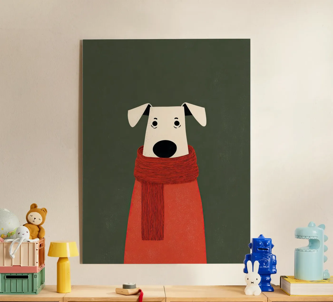 Wrapped Up Pup acryl van wonderfolk