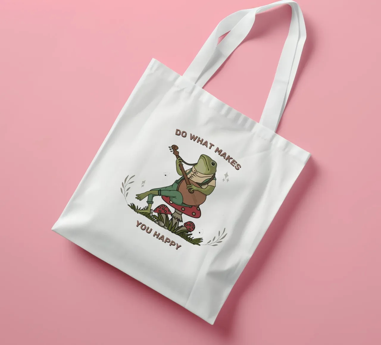 Follie di rane e funghi borsa in juta da DesignArt