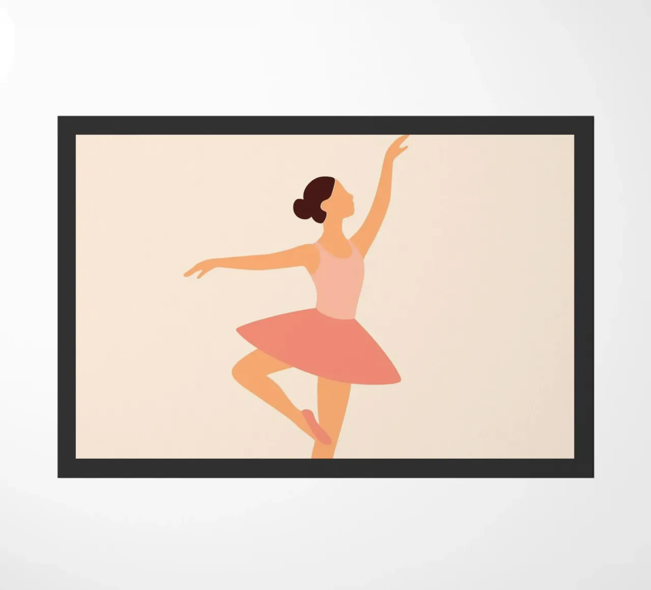 Ballerina deurmat van minimalist people