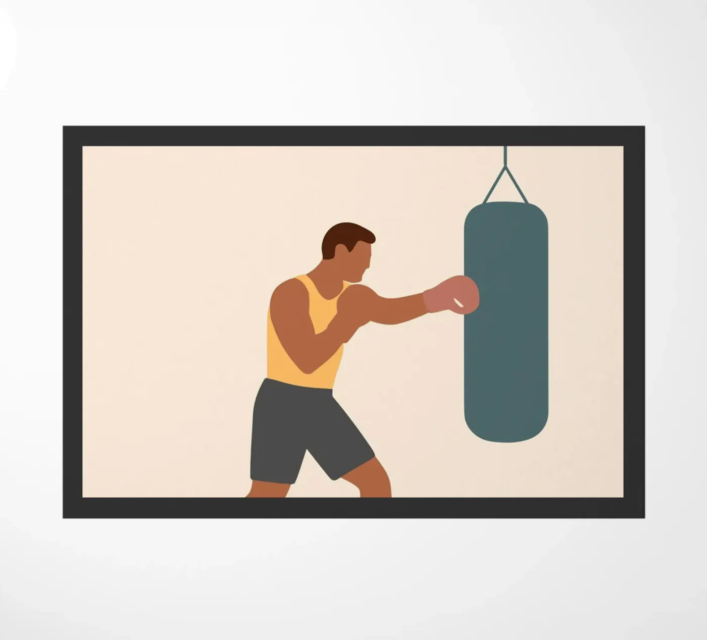 Boxer deurmat van minimalist people