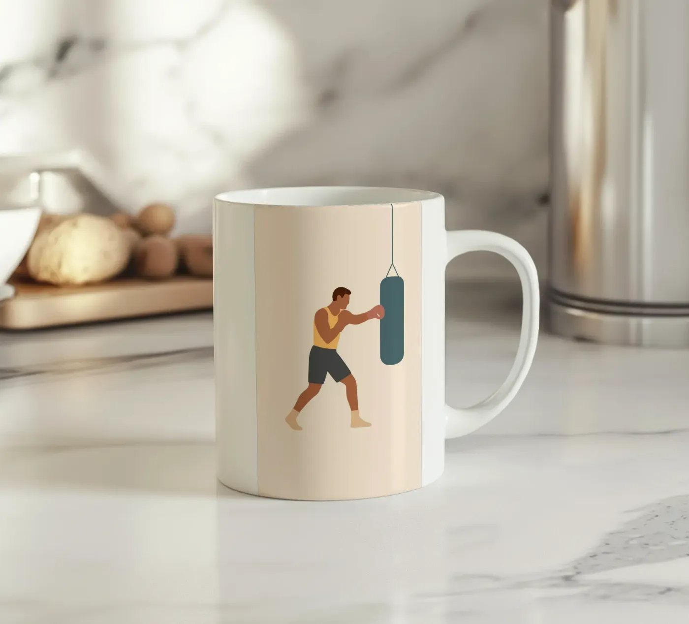 Boxer ceramic mug by minimalist people