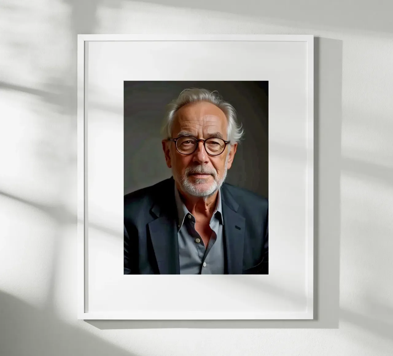 Art mural généré par l'IA Portrait d'un réalisateur de film poster with aluminum frame by NeuroSecureAI