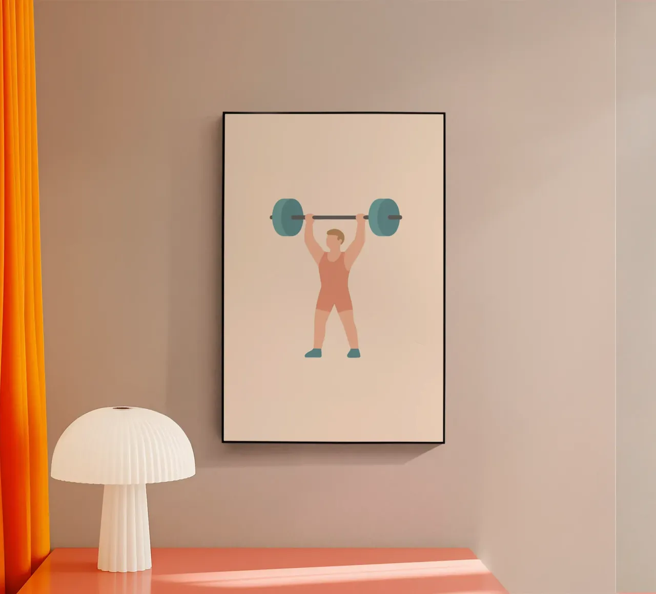 Gewichtheber plexiglass da minimalist people