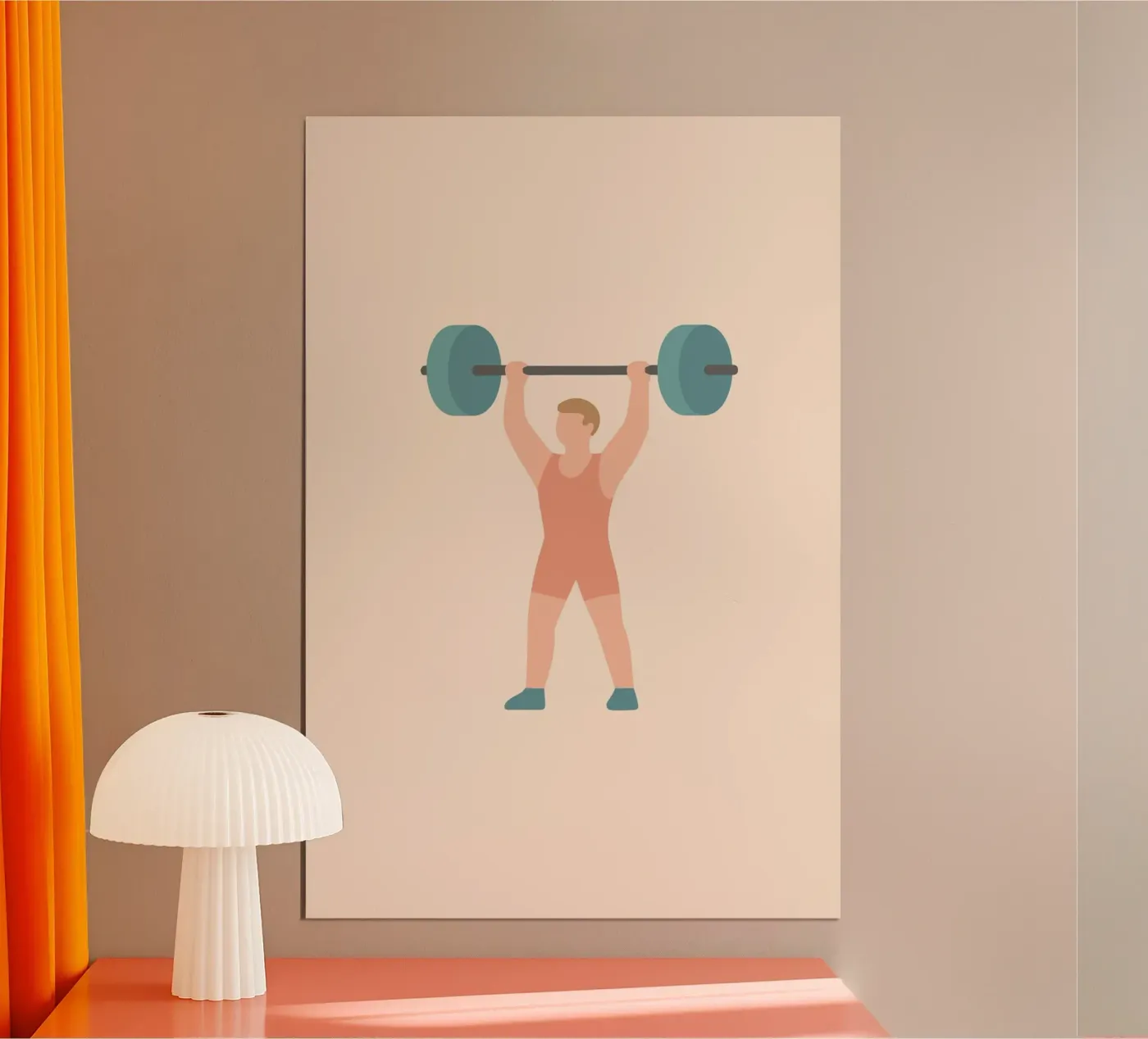 Gewichtheber poster da minimalist people