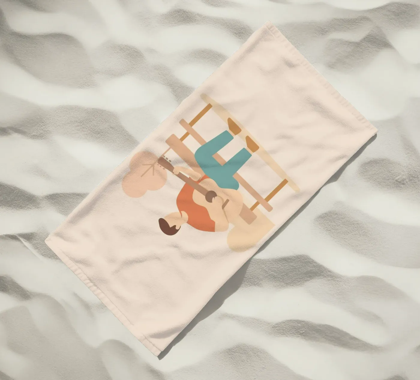 chitarrista telo mare da minimalist people
