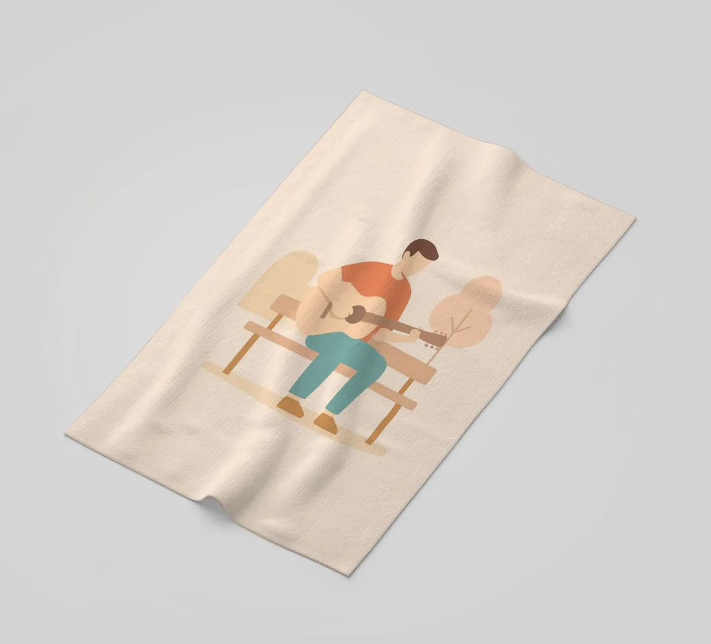chitarrista telo mare da minimalist people
