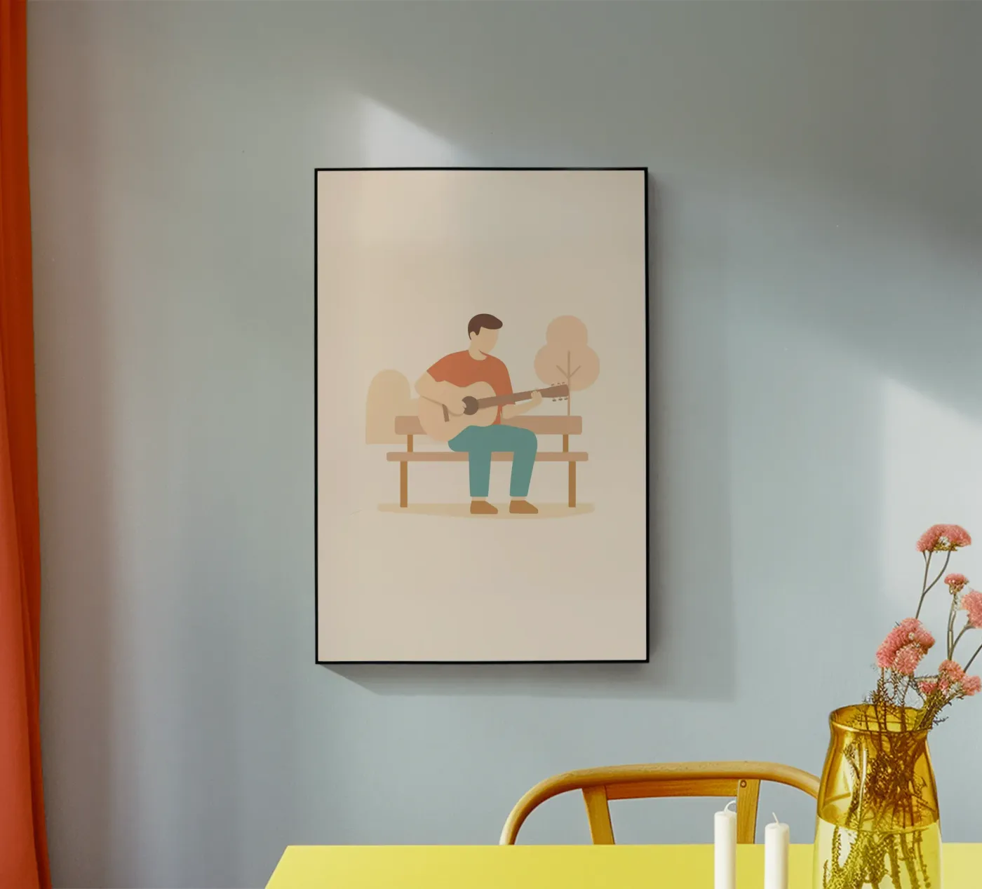 chitarrista plexiglass da minimalist people