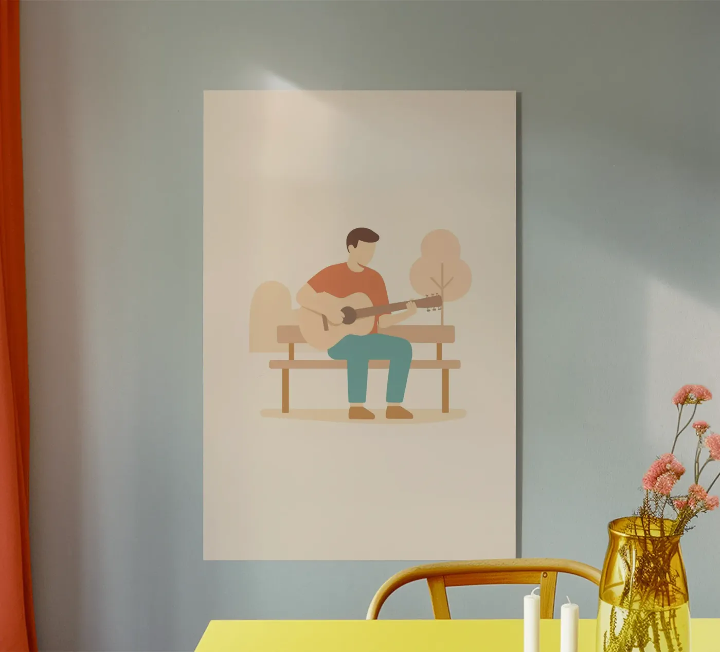 chitarrista plexiglass da minimalist people