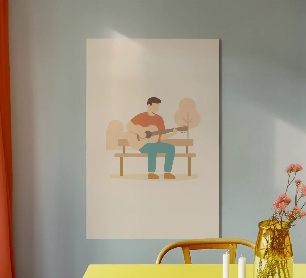 guitarist acrylic glass by minimalist people