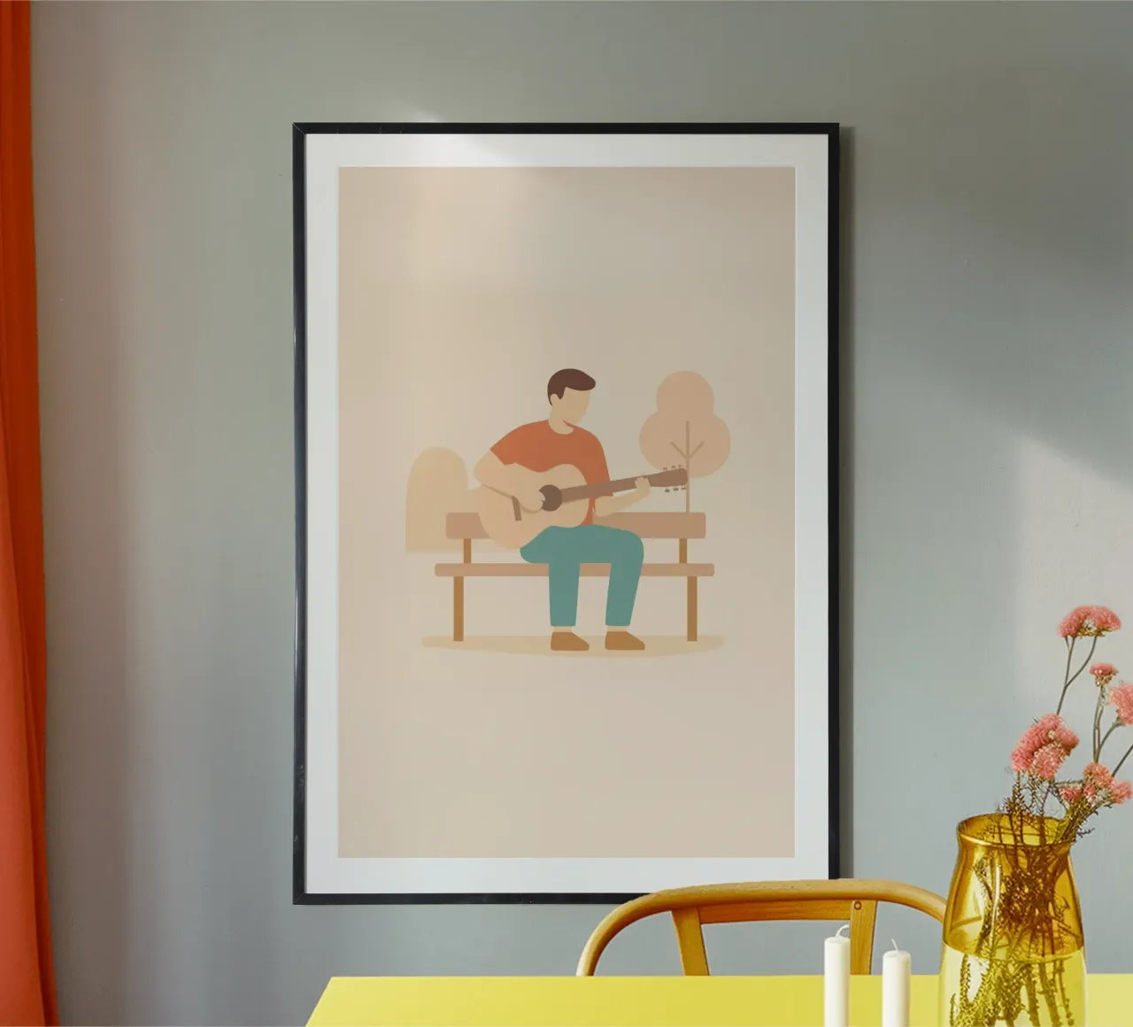 chitarrista poster da minimalist people