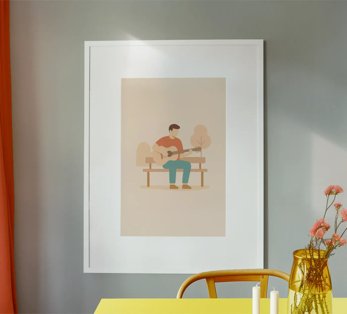 chitarrista poster da minimalist people