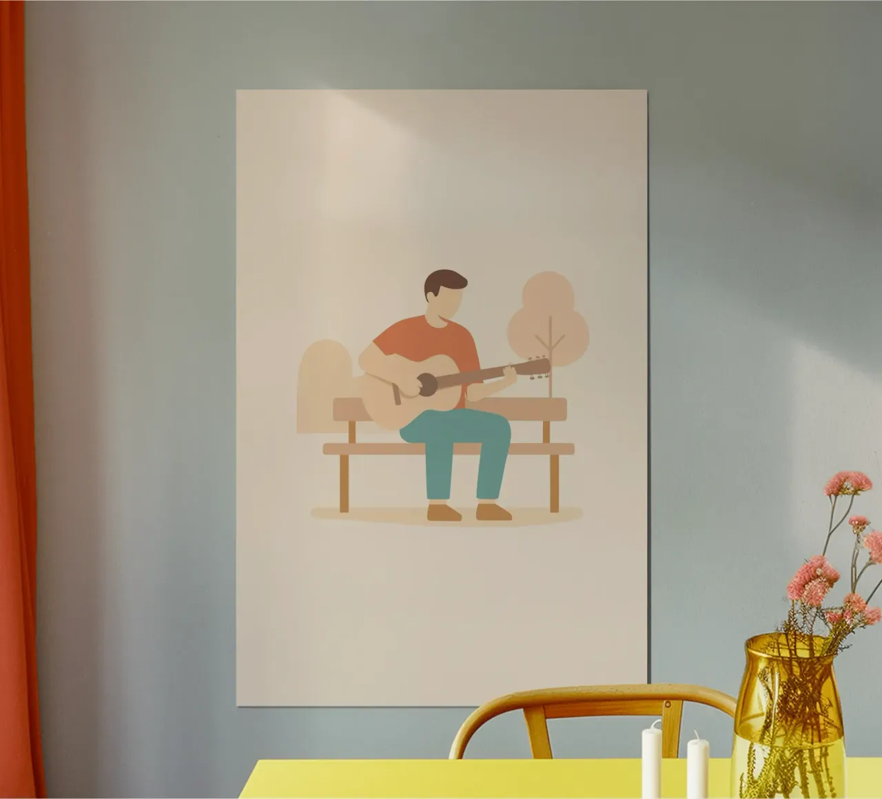 chitarrista poster da minimalist people