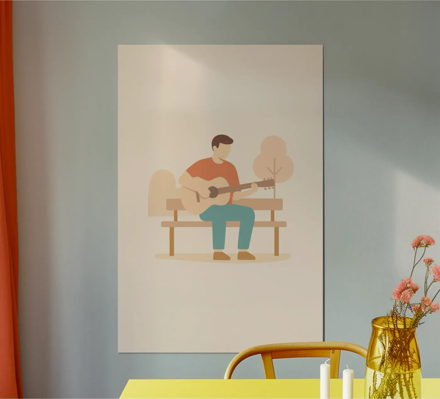 chitarrista poster da minimalist people