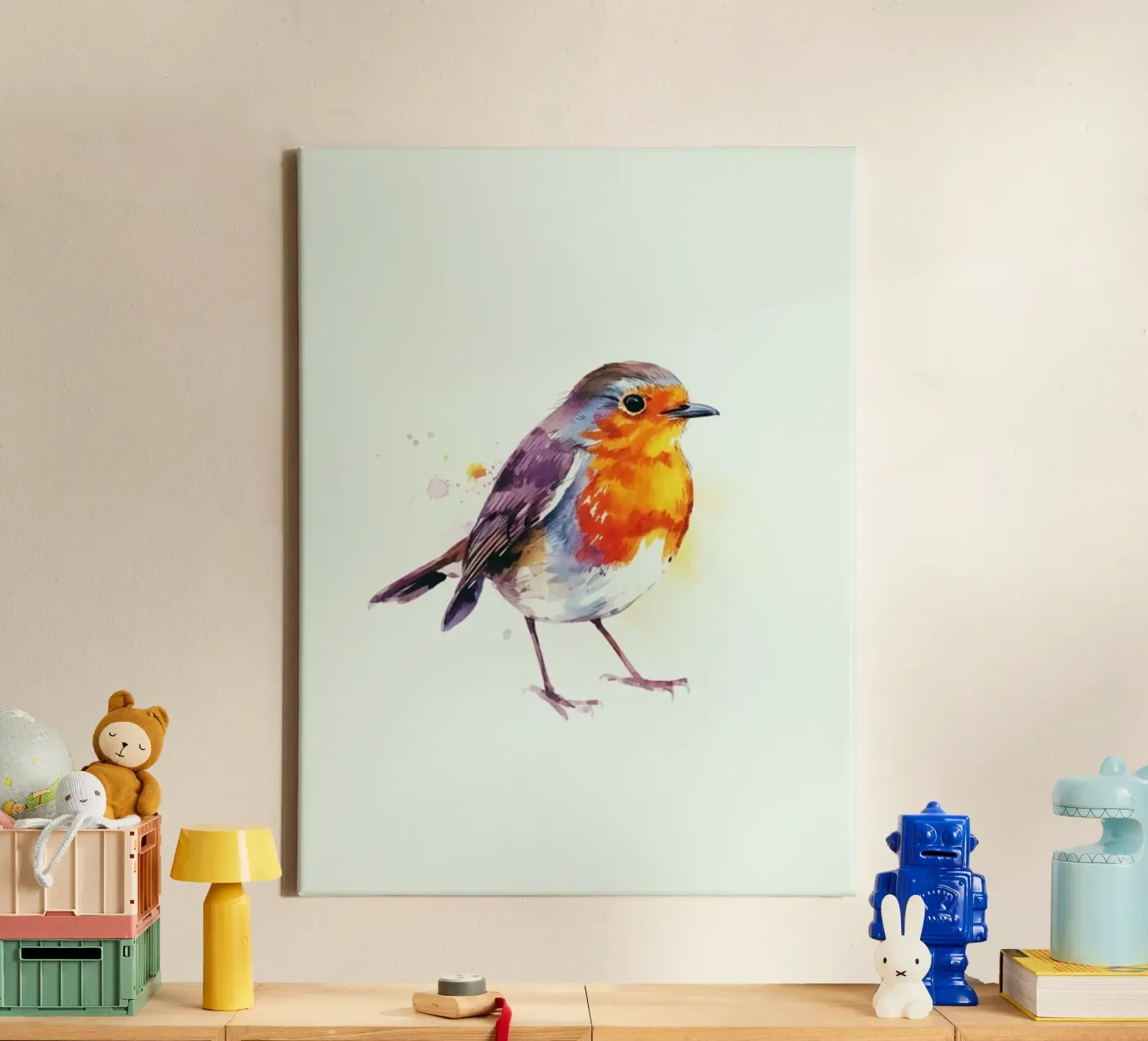 WINTER ROBIN canvas van PERSIE