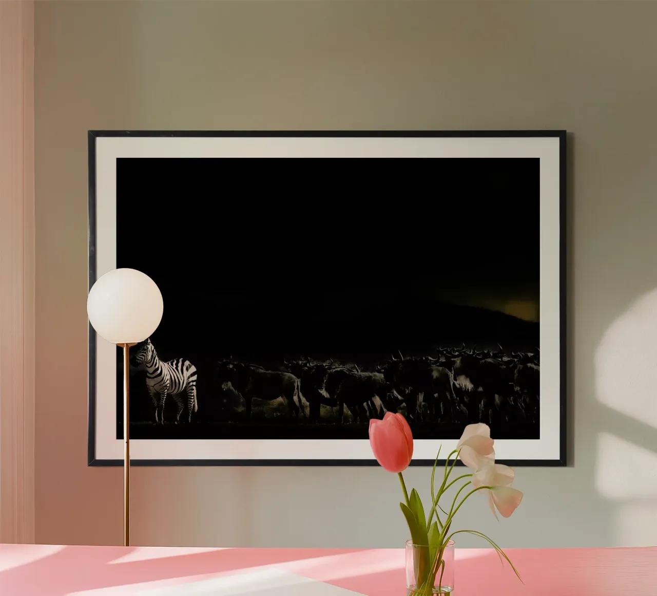 An Evening in Kenya - Piet Flour poster con telaio in alluminio da Pictufy