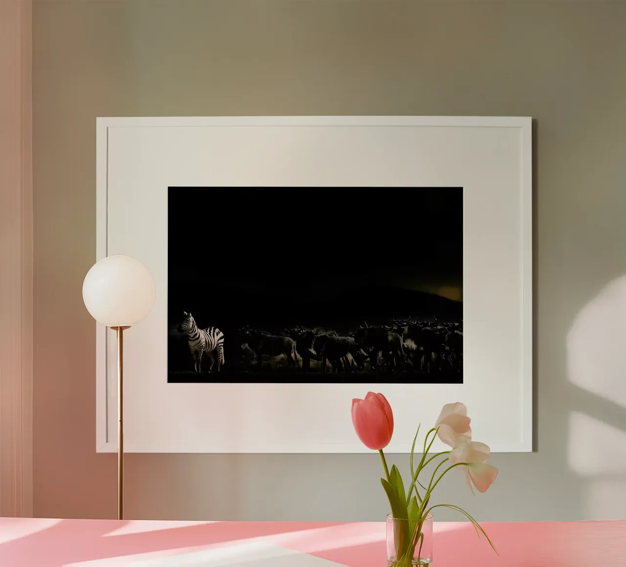An Evening in Kenya - Piet Flour poster con telaio in alluminio da Pictufy