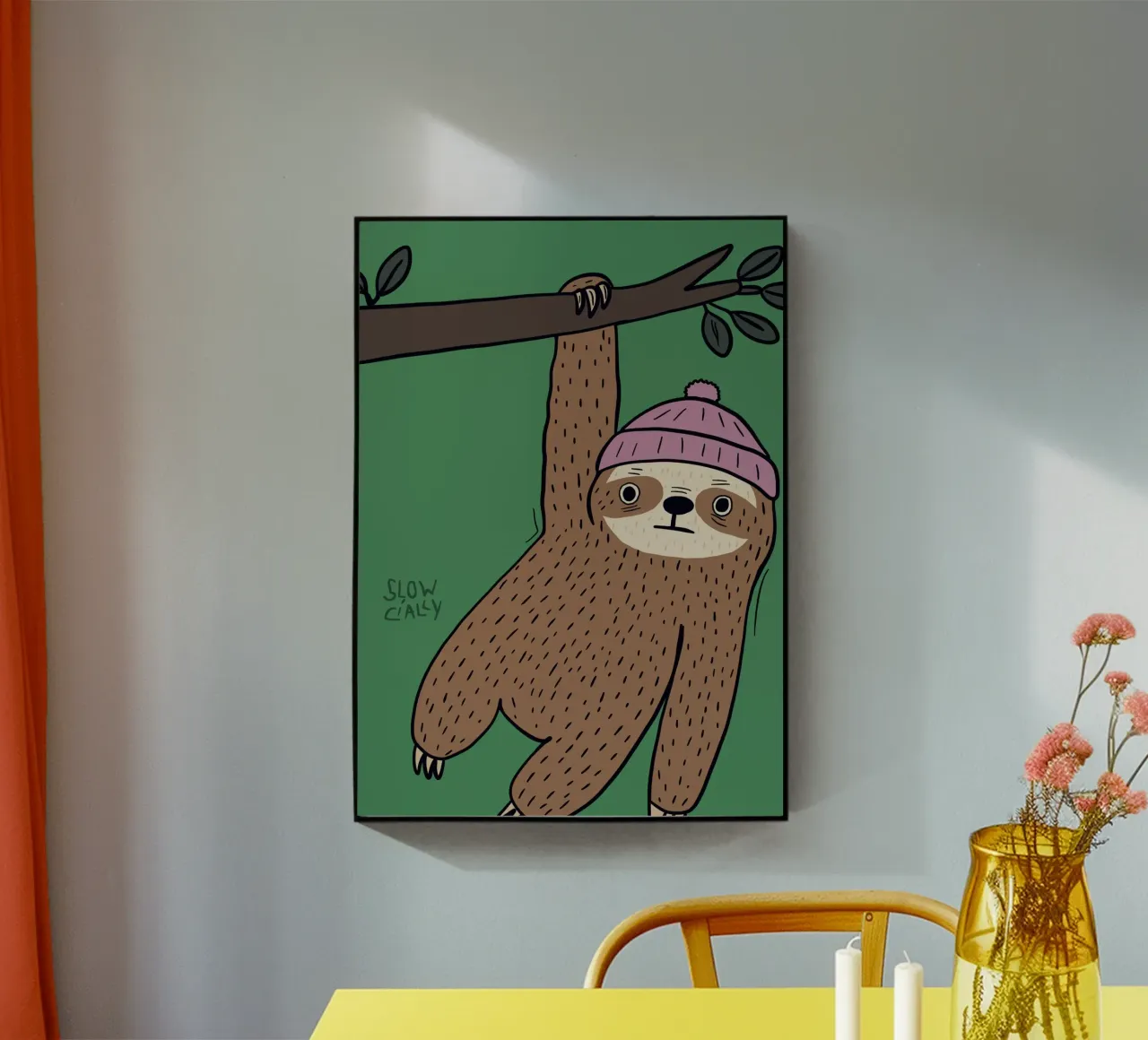 Faultier Slowcially plexiglass da PurePeachArt