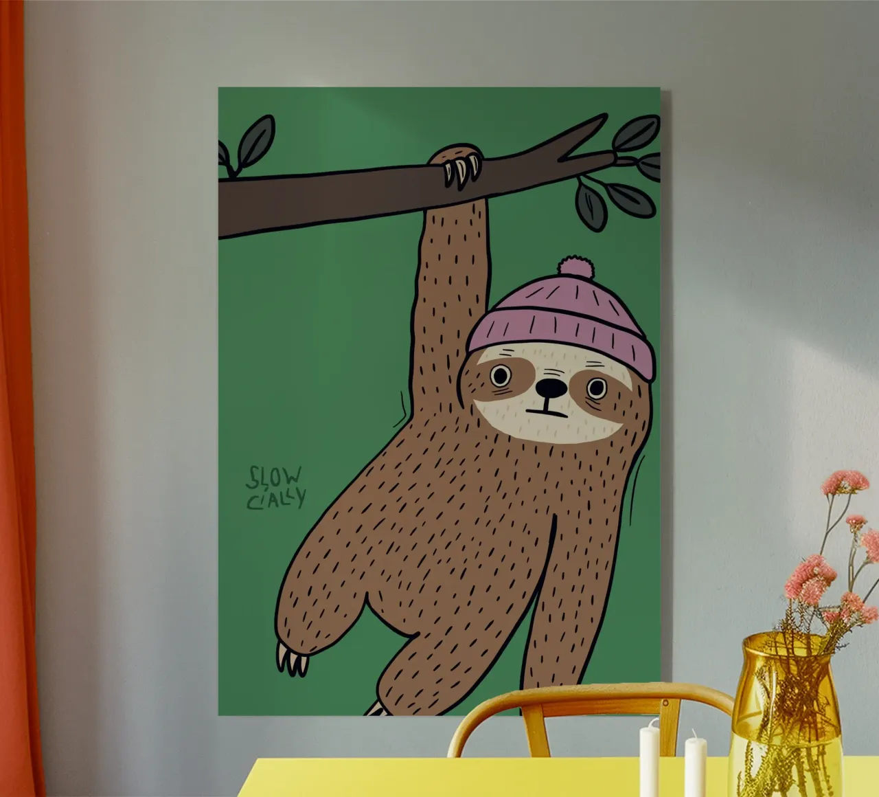 Faultier Slowcially plexiglass da PurePeachArt