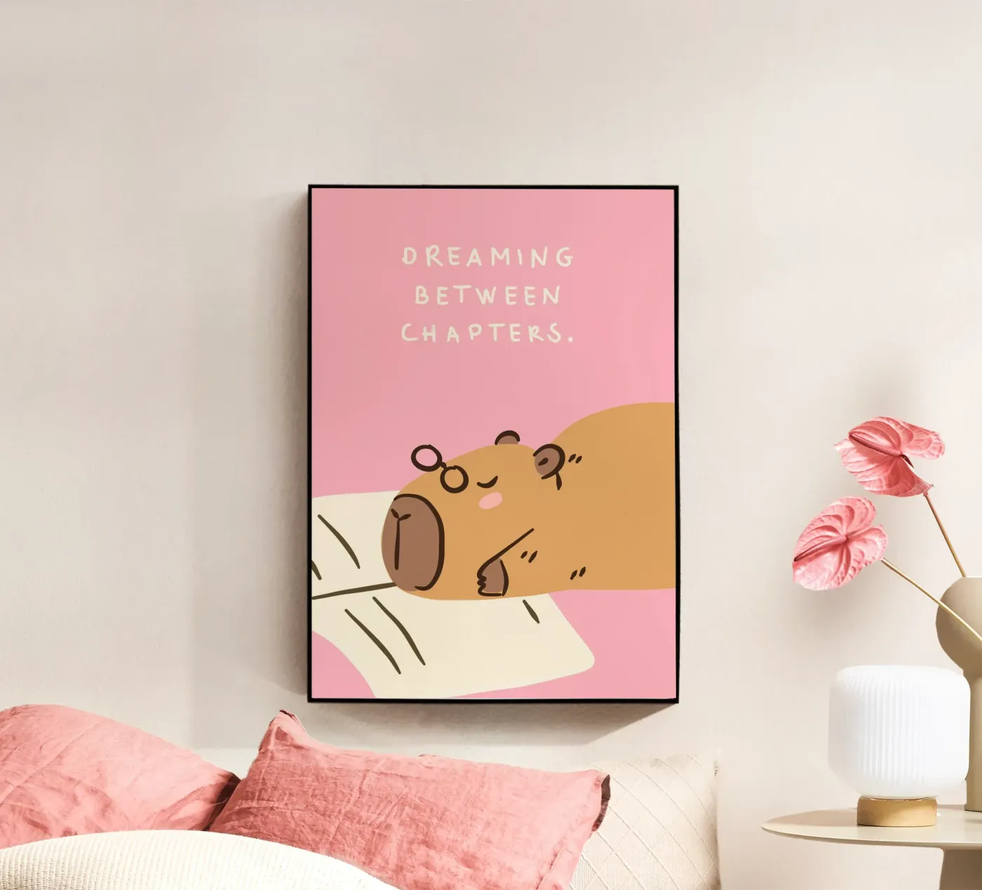 Cabybara - Dreaming between Chapters plexiglass da PurePeachArt