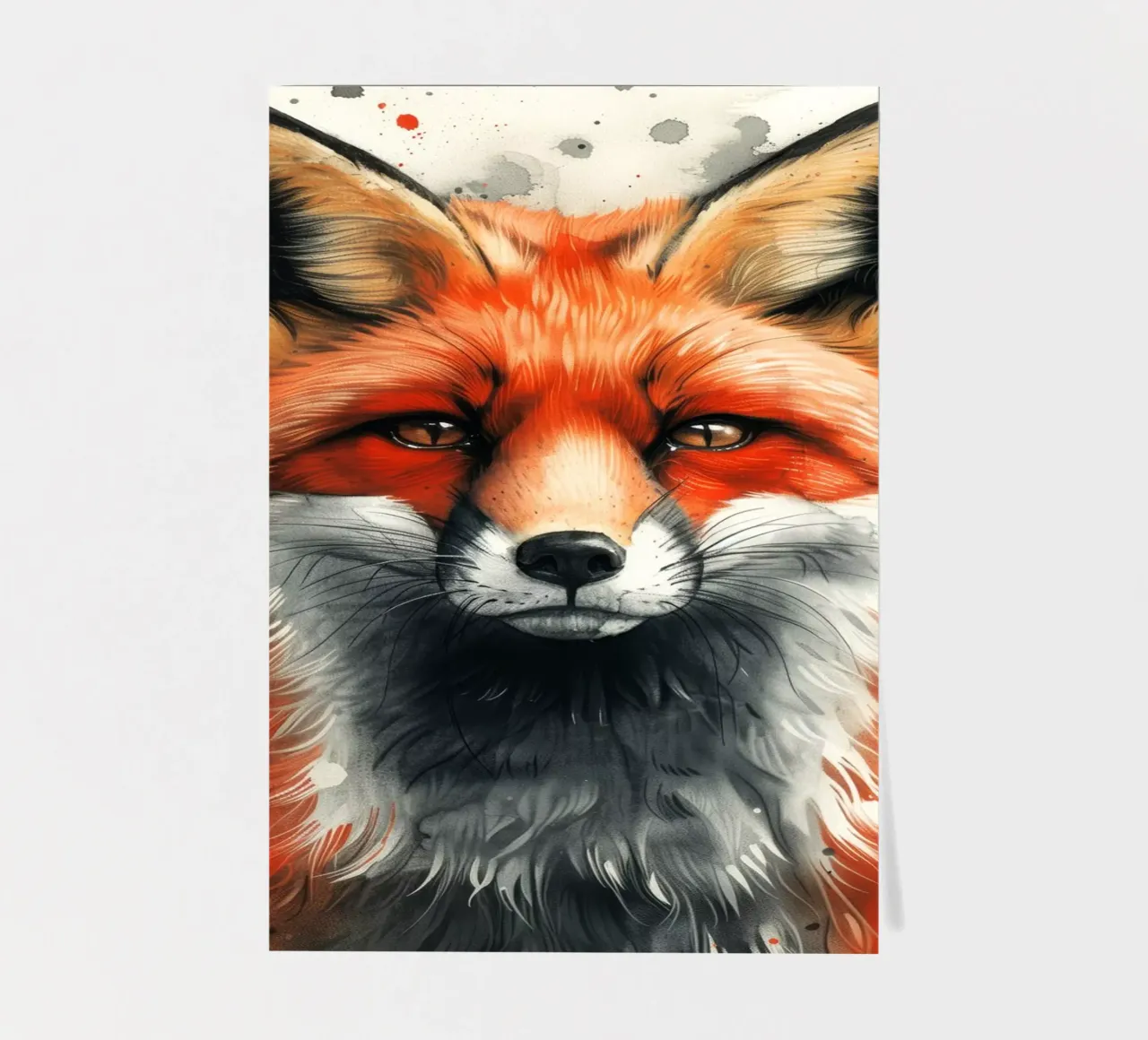 Illustratie vos stickervel van Justyna Jaszke JBJart