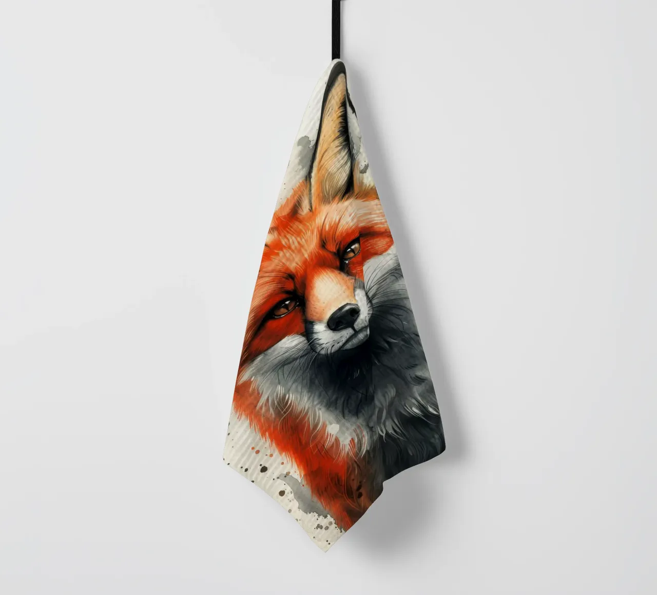Fuchs Illustration Kunst Geschirrtuch von Justyna Jaszke JBJart