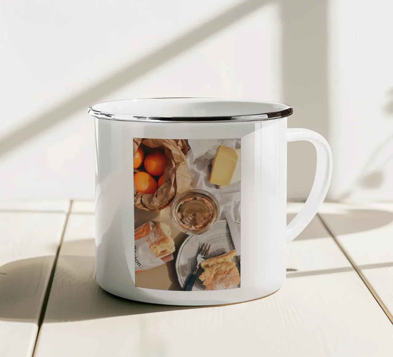 baguette & vine tazza in smalto da friedalovesemil