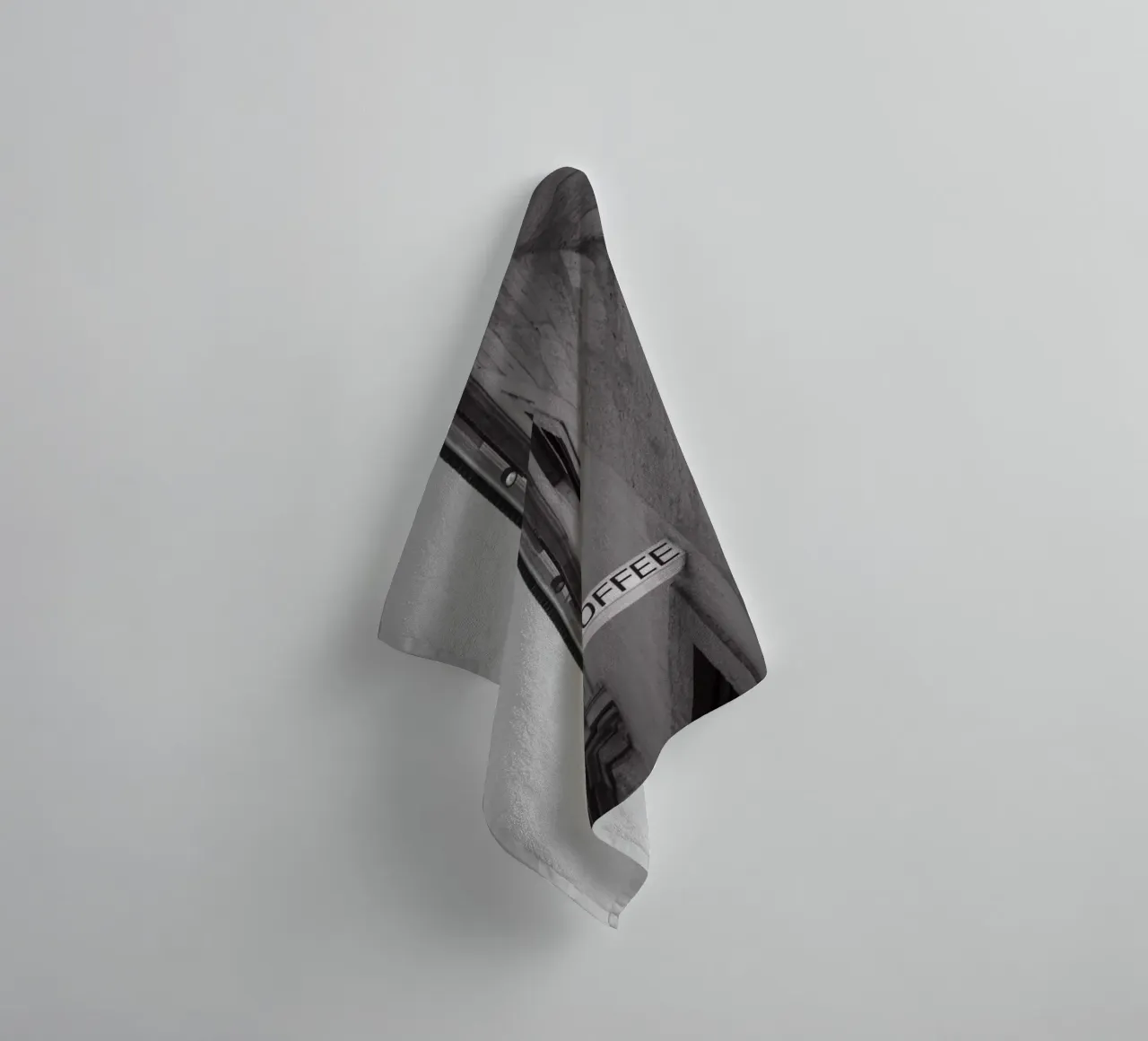 black & white coffee spot towel by friedalovesemil