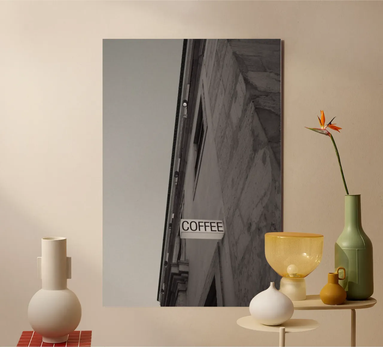 black & white coffee spot alu-dibond by friedalovesemil