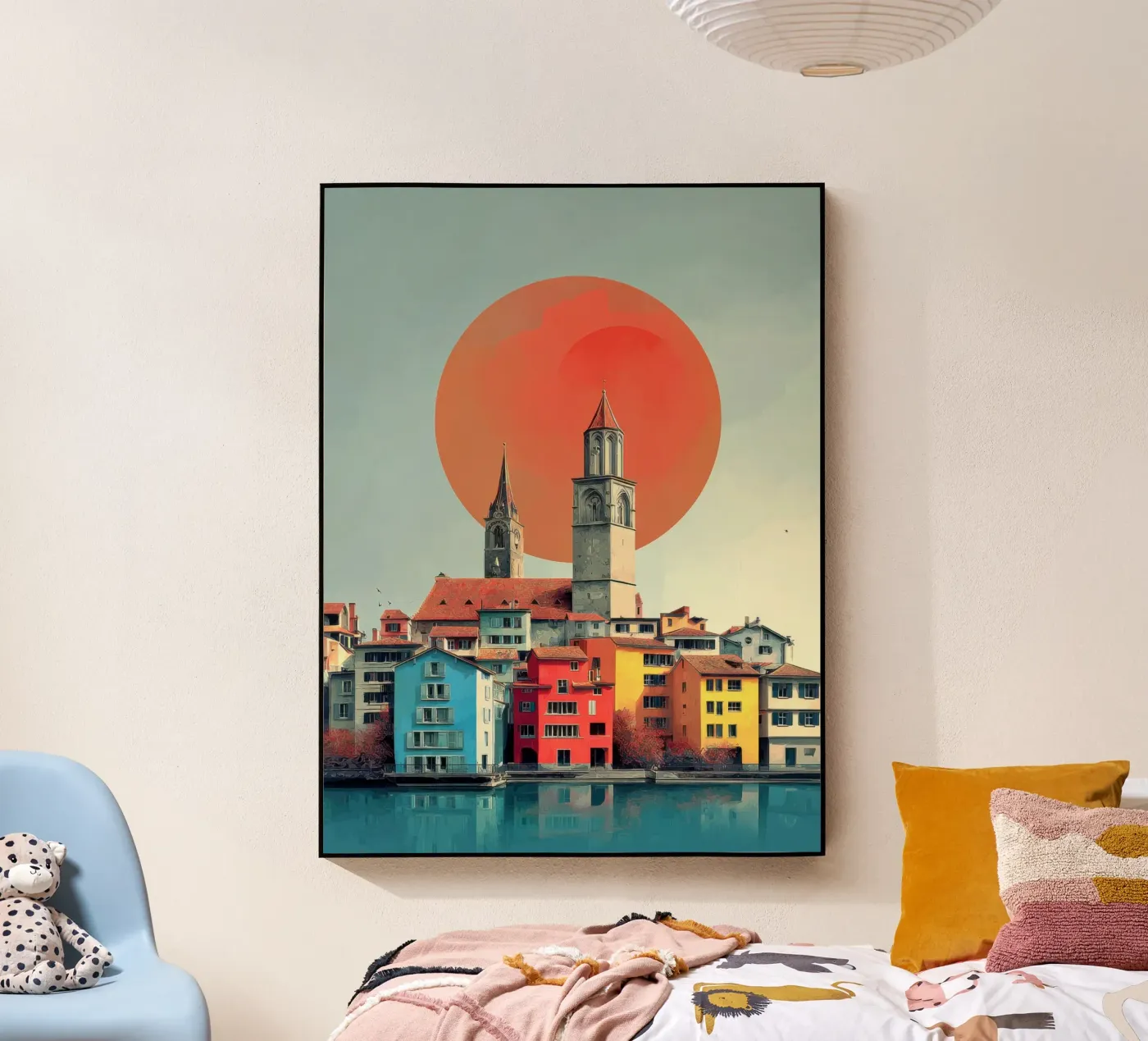 Zurich Reflections acryl van Alabala