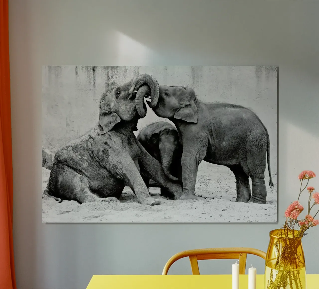 Menage A Trois - Antje Wenner - Braun poster con telaio in plastica da Pictufy