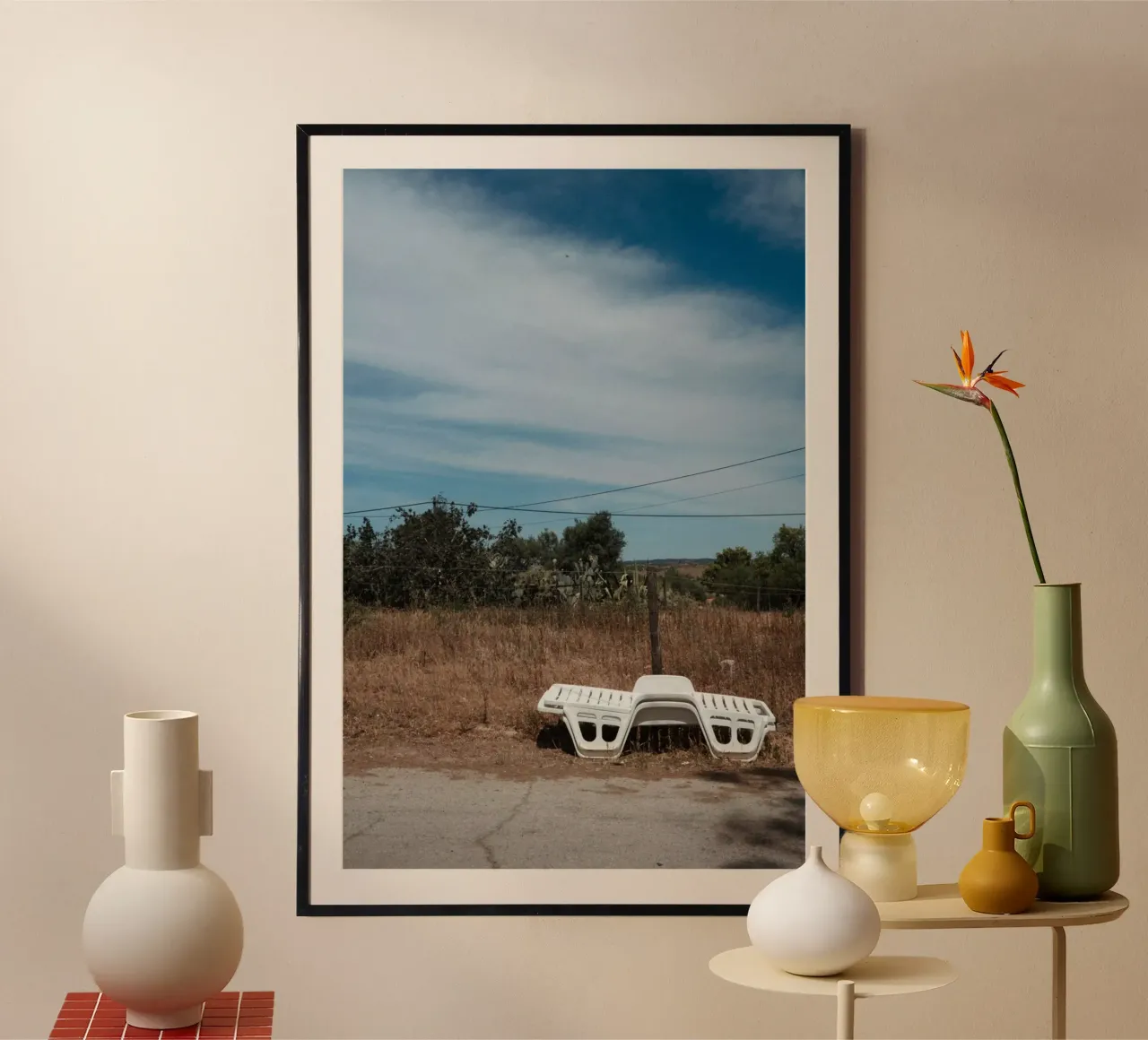 the silent chair poster with plastic frame by friedalovesemil