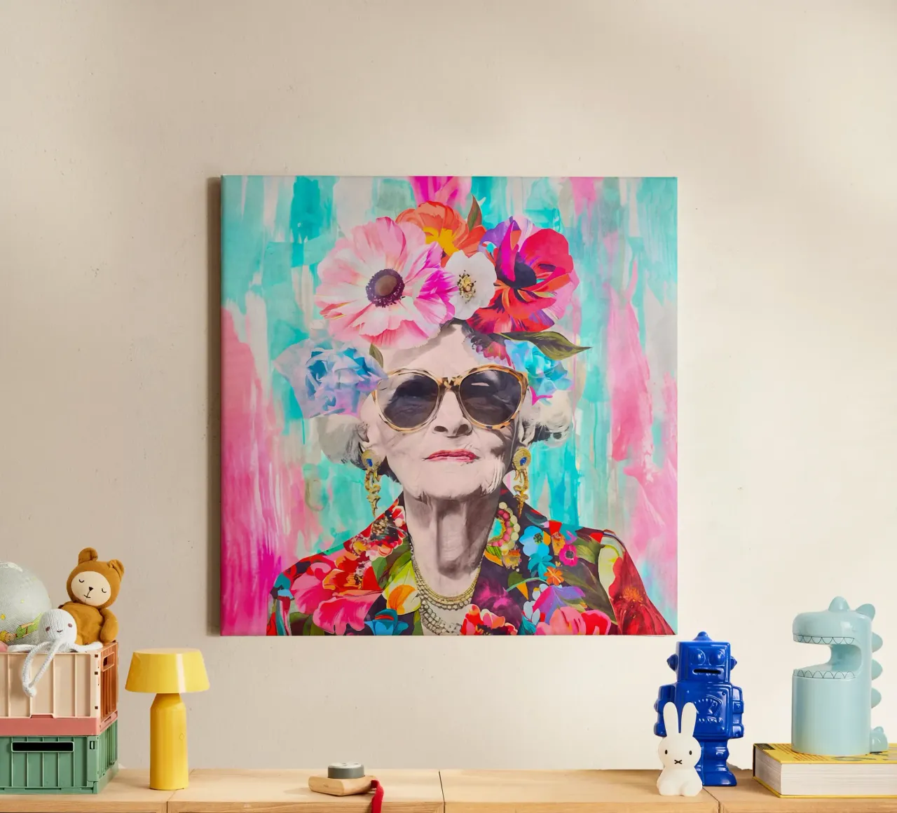 Lo stile non ha età Ritratto femminile II tela con Cornice a cassetta da Andrea Haase Modern Home